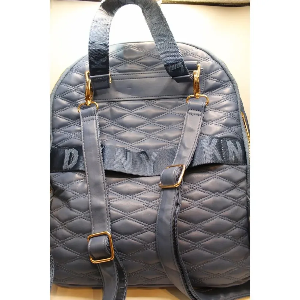 DKNY Zip Backpack Purse Blue Allure 14